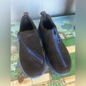 CAMPER Twins Black Booties Blue Zippers Lightweight EU 36 US size 6
